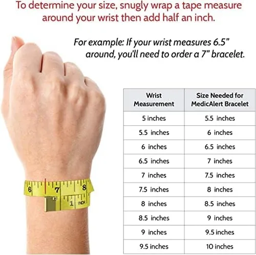 Vista 4 de MEDICALERT Pulseras de alerta médica para mujeres y hombres, pulseras de identificación médica para mujeres Pulsera de grabado personalizada