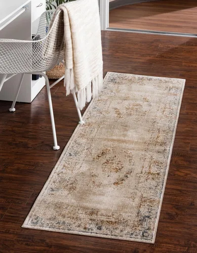 Vista 14 de Unique Loom Chateau Collection - Alfombra de área, 5 x 8 pies, color beige