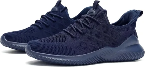 Vista 7 de Mevlzz Zapatos deportivos para correr para hombre, sin cordones, informales, de malla, transpirables, ligeros, para el trabajo