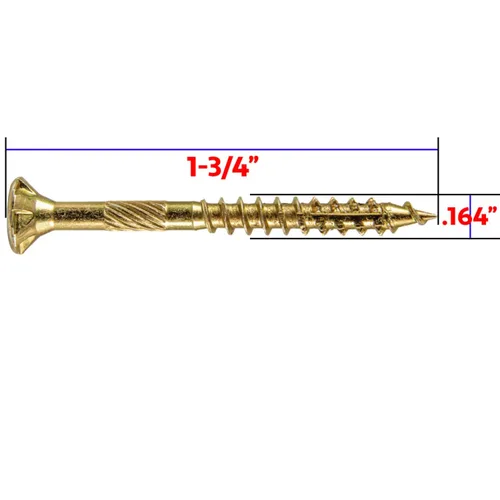 Vista 226 de 8 x 1 revestimiento exterior recubierto de bronce, tornillo de madera multiusos compatible con ACQ, cabeza plana Torx/Star Drive de 1 libra, 288