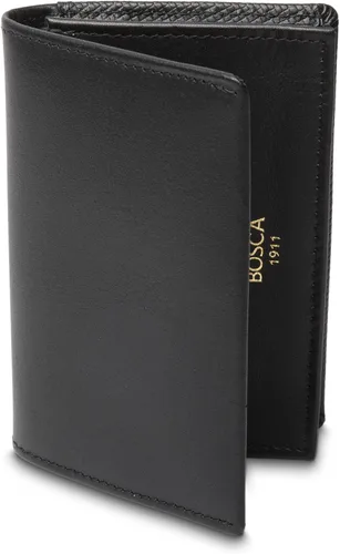 Vista 2 de Bosca Saffiano Full Gusset - Estuche para tarjetas con dos bolsillos con identificación, Negro -, Saffiano Full Gusset - Estuche para tarjetas