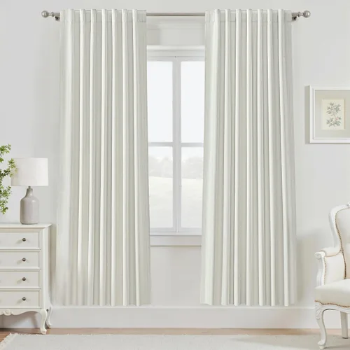 Vista 68 de Cortinas opacas de 54 pulgadas de largo para dormitorio, sala de estar, cortinas beige con aislamiento térmico, oscurecimiento de la habitación