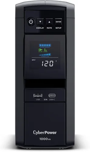 Vista 11 de CyberPower CP1500PFCRM2U Sistema UPS Sinewave PFC con respaldo de batería y protector contra sobretensiones, 1500VA/1000W, 8 tomas de corriente