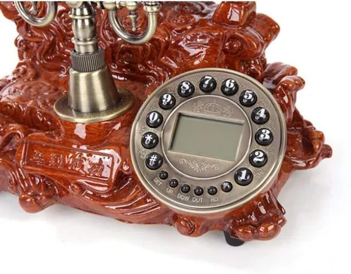 Vista 4 de TelPal 1960 - Sistema de decoración de teléfono con cable, estilo antiguo de cerámica