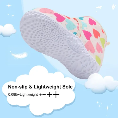 Vista 6 de JOINFREE Zapatillas transpirables para bebés y niñas, zapatos antideslizantes para primeros pasos, zapatos de cuna para interiores y exteriores