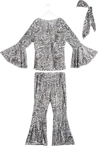 Vista 6 de Disfraz de mujer Foxy Lady Disco Dance Groovy de talla grande