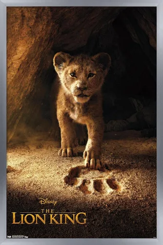 Vista 8 de Trends International Disney The Lion King - Póster de pared de Simba de una hoja, 14.725 x 22.375 pulgadas, versión enmarcada de madera de granero