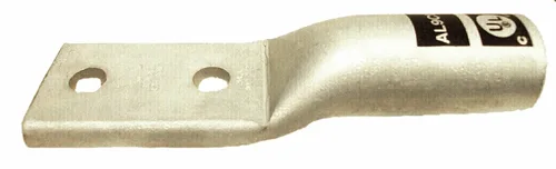 Vista 4 de Morris 93129 - Terminales de compresión de aluminio con 2 agujeros de barril largo, 600 MCM - 3/8 Stud, paquete de 1