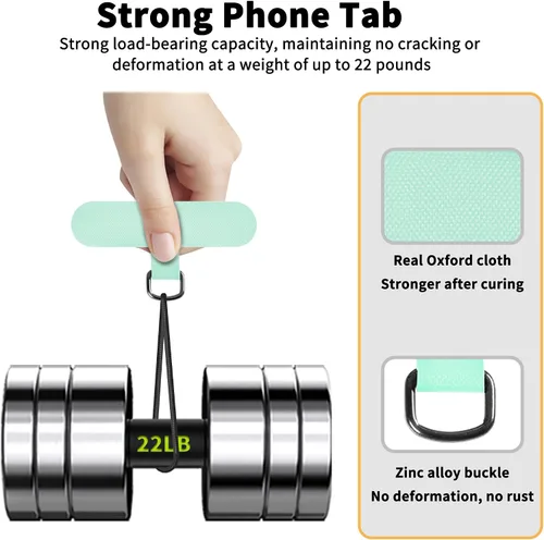 Vista 2 de TACOMEGE Phone Tether Tab for iPhone, Cell Phone Lanyard Patch, Phone Strap Replacement Part for All Full Phone Cases