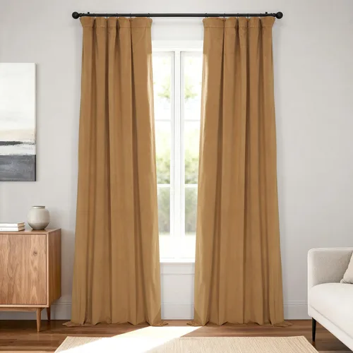 Vista 17 de HPD Half Price Drapes Cortinas Opacas Térmicas de Terciopelo Signature para Sala de Estar de 63 Pulgadas de Largo (1 Panel) con Bolsillo para Barra