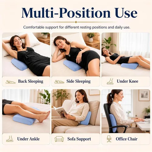 Vista 6 de Almohada de apoyo lumbar para aliviar el dolor de espalda: almohada de espalda baja para dormir - Almohada de cintura de espuma viscoelástica