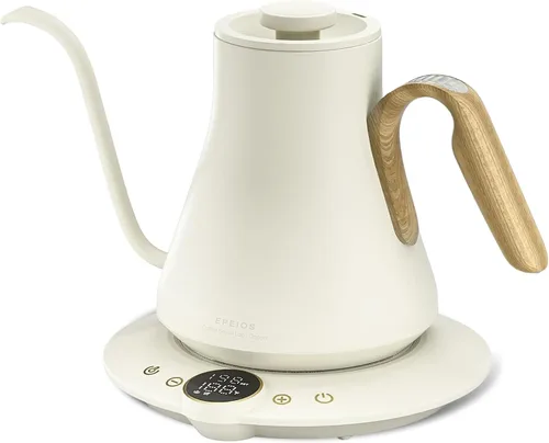 Vista 13 de INTASTING - Hervidor eléctrico de cuello de cisne con control de temperatura de ±1℉ para café y té de infusión, calentamiento rápido, acero