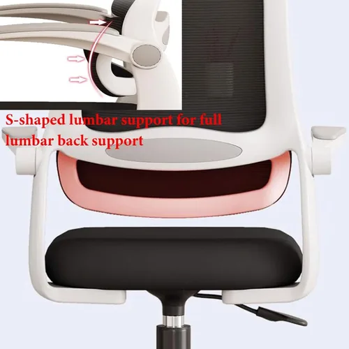 Vista 5 de High Back Desk Chair,Ergonomic Office Chair,Mesh Desk Lumbar Support Computer Chair with Wheels and Flip-up Arms,Swivel Task Adjustable Height Home