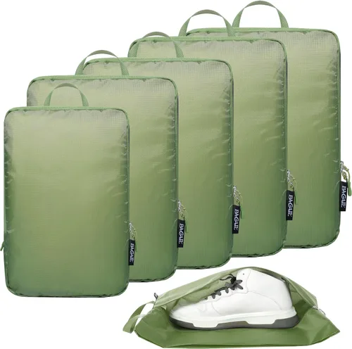 Vista 110 de BAGAIL 4 Set/6 Set Ultraligero Compresión Embalaje Cubos Organizador de Embalaje para Accesorios de Viaje Equipaje Maleta Mochila