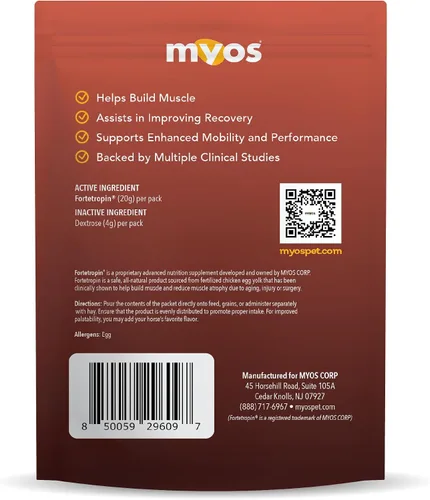 Vista 3 de MYOS Fórmula muscular equina - Cubo de 30 porciones con paquetes individuales para servir