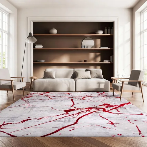 Vista 27 de SAFAVIEH Amelia Collection - Alfombra decorativa de 2 x 4 pies, gris y negro, diseño abstracto moderno, no desprende pelusa y de fácil cuidado