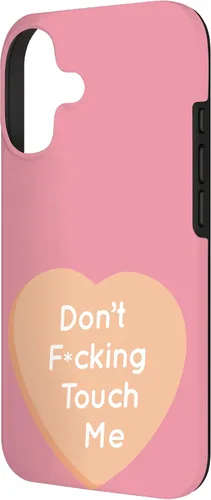Vista 2 de Don't F Touch Me - Carcasa para iPhone 17, diseño de texto de corazón