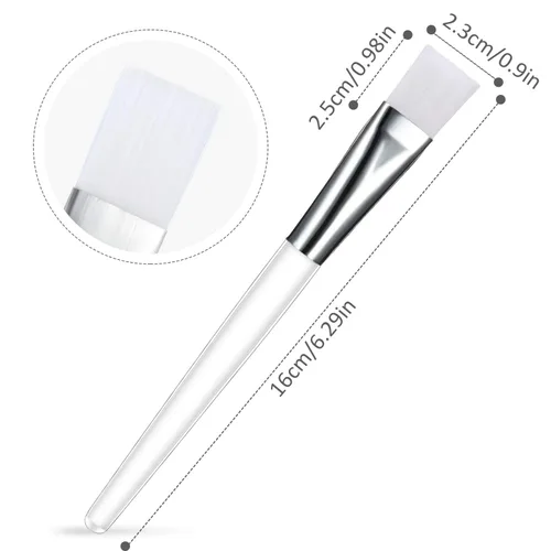 Vista 3 de 24 piezas de cepillo de máscara facial, brochas de maquillaje cosmético para herramientas esteticistas, aplicación facial de ojos y necesidades