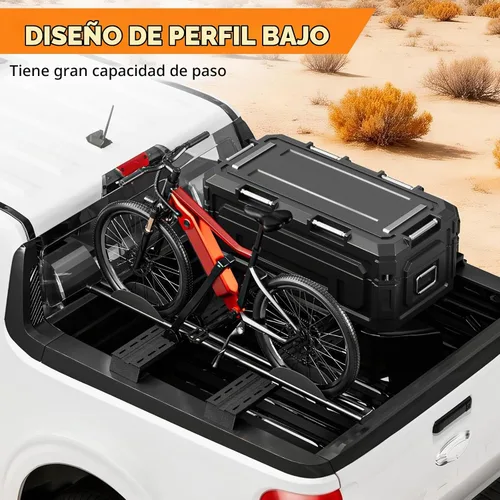 Vista 5 de Barra universal para cama de camión con 2 tableros de acero, SYHVU, diseño ajustable multifunción, barra transversal, apta para Dodge Ram