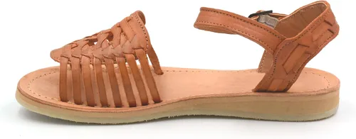 Vista 3 de Sandalias Mexicanas de Piel Geniune con Correa de Tobillo para Mujer - Modelo 1031