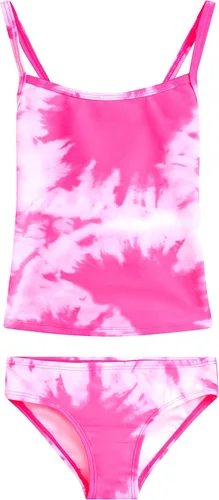 Vista 14 de Kanu Surf Niñas Melanie Beach Sport - Traje de baño tipo tankini de 2 piezas con UPF 50+ Alania Floral Aqua