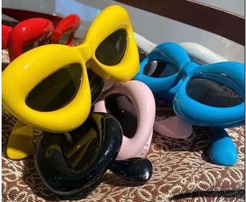 Vista 7 de GIFIORE Gafas de sol infladas de ojo de gato a la moda, divertidas, gafas de sol de moda