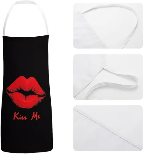 Vista 3 de Delantal de chef para mujer, delantal de cocina ajustable, delantales para accesorios de pintura