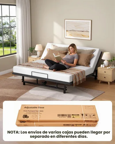 Vista 7 de Mixcous Base de cama ajustable King con control remoto inalámbrico