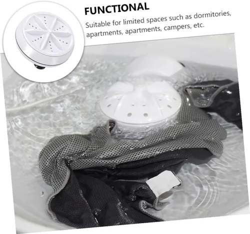 Vista 9 de Homoyoyo Mini lavadora portátil USB Turbo Lavadora para viajes, negocios y escuela, simulador de lavado a mano ligero, eliminación de manchas