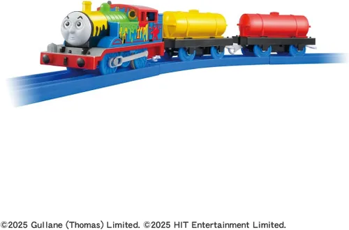 Vista 2 de Takara Tomy Plarail Thomas TS-18 Plarail Paint Thomas, juguete de tren, a partir de 3 años