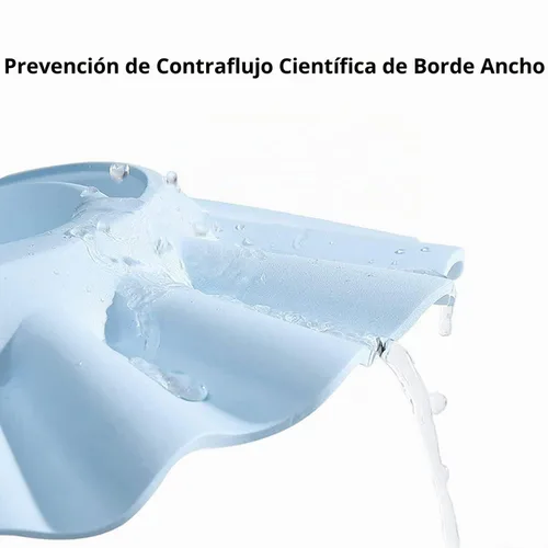 Vista 5 de Gorro de ducha para bebé, protección de baño, ajustable, sombrero de lavado de cabello, gorra de silicona para cabeza de baño, gorra de visera
