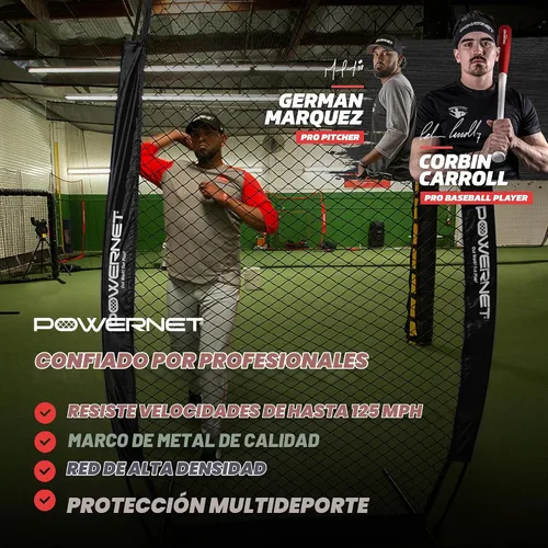 Vista 2 de PowerNet Baseball Training Equipment Baseball Net, Portable Softball Batting Practice Pitching Screen, 7-FT I-Screen or A-Frame Pitching Net Negro