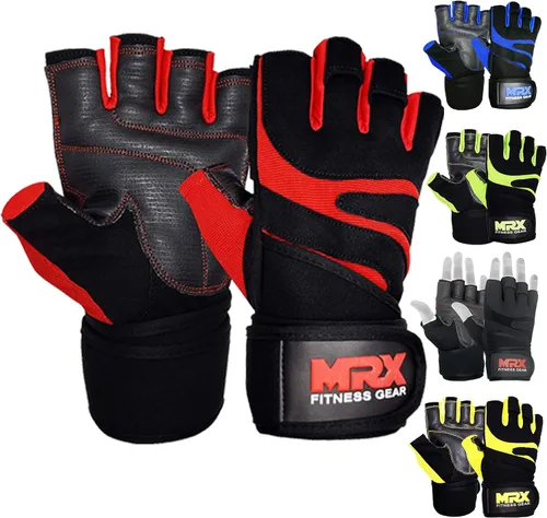 Vista 28 de MRX - Guantes de levantamiento de pesas para hombres, guantes de entrenamiento para hombre, guantes de levantamiento de muñeca, guantes de gimnasio