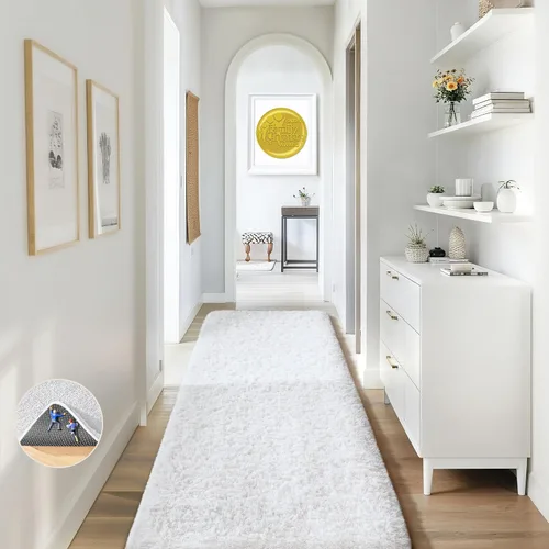Vista 33 de Ophanie - Alfombras para sala de estar, antideslizante y suave, de felpa grandes y peludas para dormitorio, peludas para niños y niñas, decoración