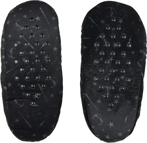 Vista 3 de Bioworld Harry Potter Slippers Hogwarts Crest Embroidered Slipper Socks With No-Slip Sole For Women Men
