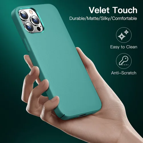 Vista 3 de GOODVISH Funda magnética diseñada para iPhone 12 Pro Max, compatible con MagSafe Charger, PC mate ultra fina