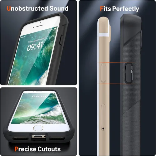 Vista 106 de Jeylly Funda para iPhone SE/Funda para iPhone 5S, Exterior de Plástico Duro que Absorbe Golpes + Interior de Silicona de Goma Defensor contra