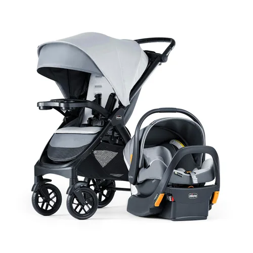 Vista 19 de Chicco Bravo - Sistema de viaje 3 en 1, cochecito plegable rápido con asiento de coche Brooklyn/Navy, baby stroller, KeyFit 30 car seat, newborn