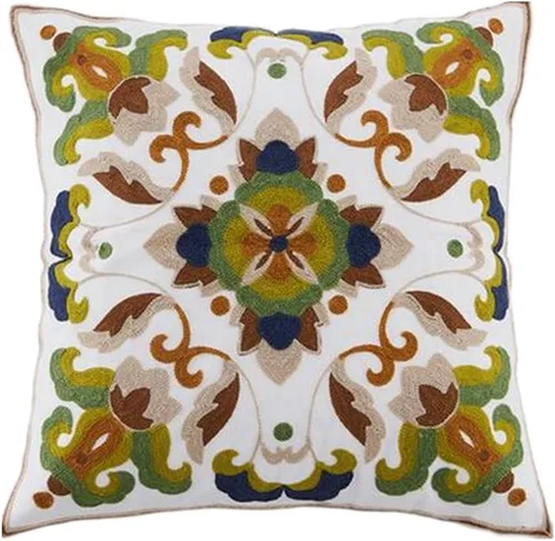 Vista 11 de Judy Dre am Funda de cojín 100% algodón para interiores y exteriores, cuadrada, bohemia, bordada, para sofá, cama, sala de estar, funda de almohada