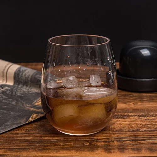 Vista 6 de KOXIN-KARLU Vasos de vino clásicos de acrílico sin tallo, de 18 onzas, vaso de plástico irrompible, juego de 6 vasos transparentes