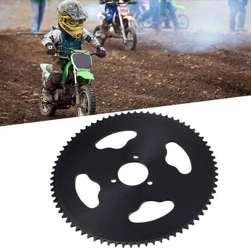 Vista 7 de Piñón trasero de acero T8F 74T, piñón trasero de 1.181 in, piñón trasero de motocicleta para motocicleta pequeña, vehículo todo terreno