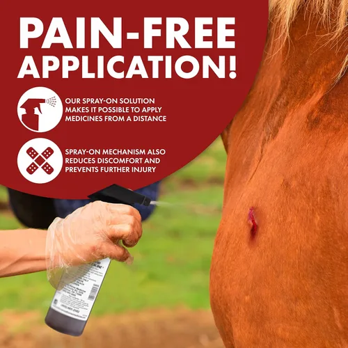 Vista 5 de Underwood - Spray tópico para el cuidado de las heridas de caballo – Recarga de 16 onzas para el cuidado de heridas de caballo esenciales