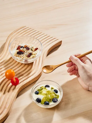 Vista 4 de Sweejar Juego de tazones pequeños de vidrio de 3 pulgadas, cuencos/platos para salsa de inmersión de 3 onzas, mini cuencos para salsa de tomate