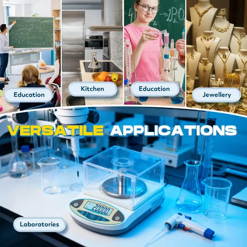 Vista 8 de CGOLDENWALL Báscula de laboratorio de alta precisión Balanza electrónica analítica digital Báscula de precisión de laboratorio Báscula de joyería