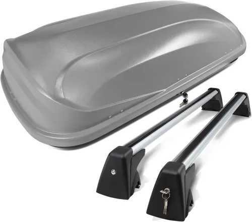 Vista 9 de DNA Motoring Portaequipajes para Techo Compatible con BMW X1 de 10-15, Portaequipajes de Cáscara Dura Impermeable con Cerradura Montaje Superior +