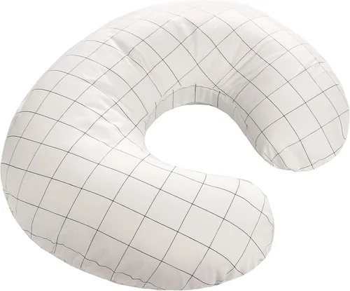 Vista 10 de LAT - Almohada de lactancia para lactancia materna, funda extraíble 100% algodón, almohadas ergonómicas para lactancia materna para mamá y bebé