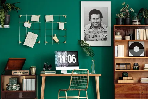 Vista 5 de Póster de Pablo Escobar de Mugshot El Patrón, famosos Narcos de Medellín, Cartel de Medellín, 12 x 18 pulgadas
