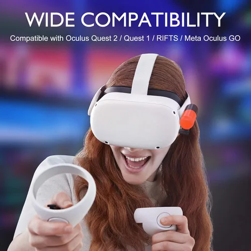 Vista 6 de Extra Battery Pack for Meta Oculus Quest 2 Headsets Accessories, Match Elite Strap, Any Strap, Super Lightweight 5000mAh VR Power Bank, Extended 2+