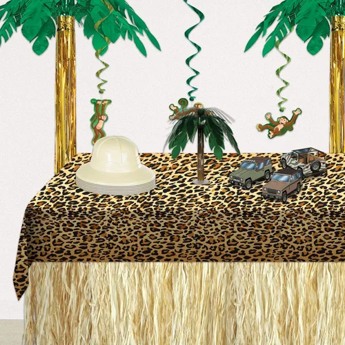 Vista 5 de Beistle Mantel navideño con estampado de leopardo, 1 pieza, multicolor