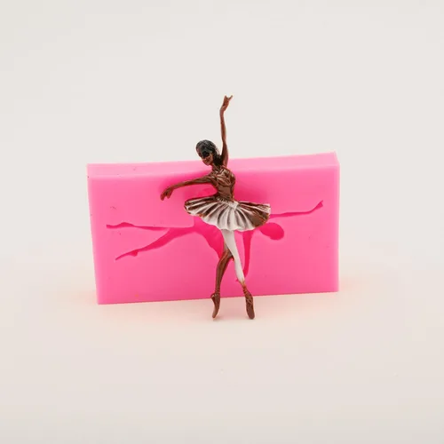 Vista 8 de 3pc chica bailarina, herramientas de maquillaje, labios boca silicona chocolate molde pastel decoración herramientas Fondant Sugarcraft moldes
